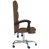  Uredski naslonjač od tkanine smeđi | shoptok.hr