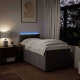 vidaXL Box spring postelja z vzmetnico taupe 90x200 cm blago | Shoptok.si