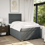 vidaXL Box spring postelja z vzmetnico temno siva 120x190 cm blago | Shoptok.si