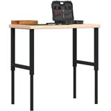 vidaXL Delovna miza 100x60x(73-99,5) cm trdna hrastovina pravokotna | Shoptok.si