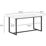 MID.YOU Jedilna Miza Marble, Videz Marmorja, 120x60cm | Shoptok.si