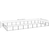  Kavez za pse crni 36 m² čelični | shoptok.hr