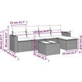 vidaXL 6-dijelni set vrtnih sofa od poliratana s jastucima smeđi | shoptok.hr