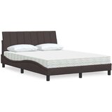  Postelja z vzmetnico temno rjav 120x200 cm blago, (21829426) | Shoptok.si