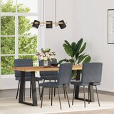 Furnova Jedilni stoli 4 kosi temno siv žamet, (21950266) | Shoptok.si