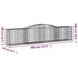  Lučne gabionske košare 15 kom 400x50x80/100cm pocinčano željezo | shoptok.hr