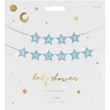 Banner znak za baby shower zvijezde svijetloplave 290cm x 16.5cm | shoptok.hr