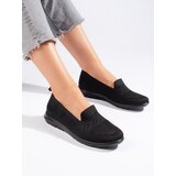 Shelvt Women's Black Textile Slip On | Shoptok.si