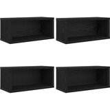  Stalak za CD-ove 4 kom. Crni hrast 40 x 17 x 17 cm | shoptok.hr