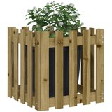  Vrtna sadilica s izgledom ograde 50x50x50 cm od borovine | shoptok.hr