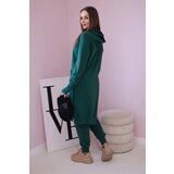 Kesi Set of sweatshirt with long side dark green | shoptok.hr