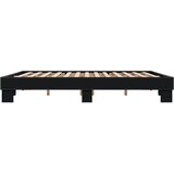  Okvir za krevet crni 200 x 200 cm konstruirano drvo i metal | shoptok.hr