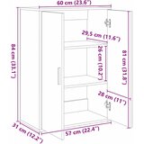  Kreveta Umjetnički hrast 60 x 31 x 84 cm Konstruirano drvo | shoptok.hr