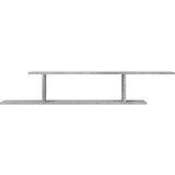  Stenska TV polica betonsko siva 125x18x23 cm iverna plošča, (20765130) | Shoptok.si