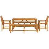  Vrtni set za objed 5 kom. Smeđa Čvrsto drvo akacije | shoptok.hr