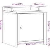 vidaXL Klupa za predsoblje SANDNES 45x40x50 cm od masivne borovine | shoptok.hr