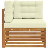  Vanjska kutna sofa Čvrsto drvo akacije Prirodna | Eponuda.ba