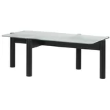 Crni stolić za kavu sa staklenom pločom stola 55x105 cm Kob –