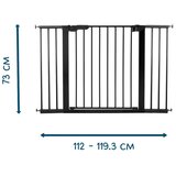 BabyDan Premier sigurnosna ogradica sa 6 produžetaka 112–119.3 cm – pressure fit, crna SKU 20007 | Eponuda.com