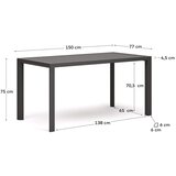Kave Home Aluminijasta vrtna miza 77x150 cm Culip – | Shoptok.si