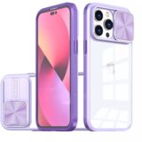 Onasi Lens Cover silikonski ovitek zaščita za iPhone 15 Pro - prozorno/vijola Cene