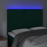  LED uzglavlje tamnozeleno 144x5x118/128 cm baršunasto | shoptok.hr
