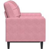  Kavč dvosed z okrasnimi blazinami roza 120 cm žamet, (21749648) | Shoptok.si