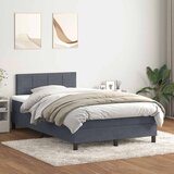 Box Spring krevet s madracem tamno sivi 120x220 cm baršun | shoptok.hr