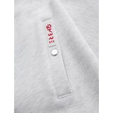 Ombre Men's sweatshirt with high collar and stripes - grey melange | ePonuda.com