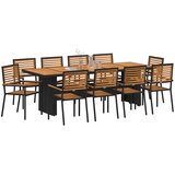  Vrtni set za objed 11 pcs Crna i smeđa poliratan | shoptok.hr