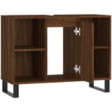 Ormarić za umivaonik smeđa boja hrasta 80x33x60 cm drveni | shoptok.hr