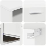  Set TV komoda s ladicama FLORIN 3 pcs Bijelo Konstruirano drvo | shoptok.hr