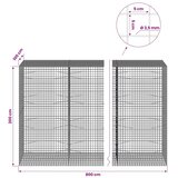  Gabion s žicom debljine 3 5 mm i mrežom 5x5 cm 800x100x200 cm - 100 cm 200 cm 800 x 230 cm | shoptok.hr