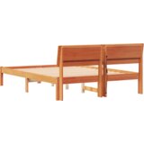  Krevetna konstrukcija S LED lampica s uzglavljem Voštano smeđa 140 x 190 cm | shoptok.hr