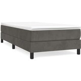 Box spring krevet s madracem tamnosivi 100x200 cm baršunasti | shoptok.hr