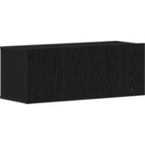  Set TV komoda Zidne Ostalo s pohranom s vratima 2 pcs Crni hrast 80 x 30 x 30 cm | shoptok.hr