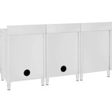  Komercijalni kuhinjski ormarić za sudoper 180x60x96 cm čelični | shoptok.hr