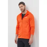 adidas Terrex Športni pulover Xperior oranžna barva, s kapuco, IQ3720