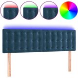  LED posteljno vzglavje temno modro 144x5x78/88 cm žamet, (20932121) | Shoptok.si