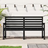 vidaXL Vrtna klop črna 159,5x48x91,5 cm trdna borovina Cene