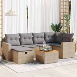 vidaXL 7-dijelni set vrtnih sofa od poliratana s jastucima bež | shoptok.hr