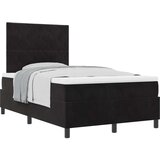vidaXL Box Spring krevet s madracem Crna 120x200 cm Baršun | shoptok.hr