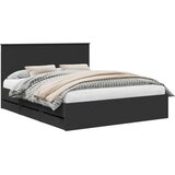  Okvir za krevet Crna 160 x 200 cm Inženjersko Drvo - Crna 160 x 200 cm | shoptok.hr