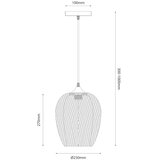  Visilica na sajli ALMA, 1xE27/60W/230V, prečnik 23 cm, bambus | Eponuda.com