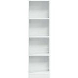 vidaXL Knjižna omara visok sijaj bela 40x24x143 cm inženirski les | Shoptok.si