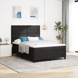 vidaXL Box Spring krevet s madracem Crna 140x200 cm Baršun | shoptok.hr