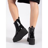 SEASTAR Black patent women's Chelsea boots on a wedge | shoptok.hr