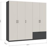 Mömax Garderobna Omara Mila, Kašmir, Antracit | Shoptok.si