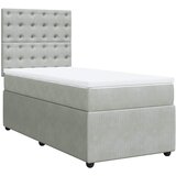  Box spring krevet s madracem svjetlosivi 90x190 cm baršunasti | shoptok.hr