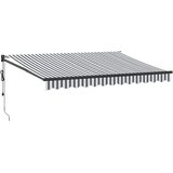  Uvlačiva tenda antracit i bijela 3,5x2,5 m tkanina i aluminij | shoptok.hr
